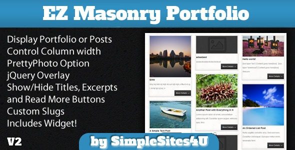 EZ Masonry Portfolio - Melhores plugins para portfolio de clientes